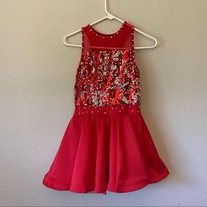 Weissman sequin dance costume with bow